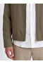 Ozmarka New Season Green Standard Fit Shirt Collar Men's Coat - 4