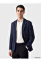 Vizyon New Season Navy Blue Slim Fit Men's Blazer Jacket