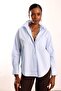 Blue Oversize Poplin Shirt 4112 - 5