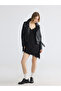 Black Shirt Collar Women's Leather Look Jacket - 3
