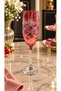 Set of 6 Crystal Patterned Footed Glasses 24 cm – Stylish Presentation Glass with Elegant Cutting Pattern - 4
