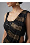 Black Sequin Embroidered Saree Set with Striped Blouse – Women's Indian Ethnic Wear - 2