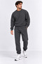 Men's Smoked Oversize Sweatshirt Jogger Tracksuit Set - 7