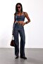 Indigo Double Belted Bustier Trouser Suit - 2