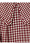 Ozmarka New Season Burgundy Plaid Girls' Dress and Sweater - 3