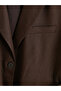 Vizyon New Season Brown Belted Women's 100% Linen Blazer Jacket - 2