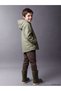 Özmarka New Season Green Boy's Leather Look Raincoat - 2