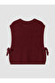 Ozmarka New Season Burgundy Plaid Girls' Dress and Sweater - 7