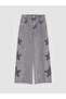 Wide-Legged Stoned Girl's Jean Pants for Style Seekers from Uzg Store