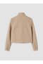 Peak New Season Beige Stand-Up Collar Women's Cashmere Jacket. - 8
