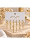 Set of 6 Gold Color Stone Hoop Earrings |   Sparkling Dangle Earrings with Geometric Figures