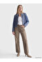 Women's Jean Jacket with High Collar and Decorative Buttons - 3