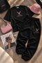 Deer Printed Oversize Cotton Premium T-Shirt Tracksuit Combination Set - 3