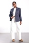 Navy Blue Pocketed Blazer Jacket 5505 - 2