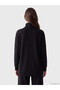 Vizyon New Season Black Soft Touch Women's Zippered Sweatshirt - 4