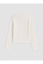 Vizyon New Season White Crew Neck Girls' T-Shirt - 2