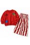 Palm Tree Printed Red Unisex Kids Tracksuit Set 100% Cotton Ages 2-8 - 4