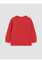 Ozmarka New Season Red Crew Neck Thick Sweatshirt for Girls - 2