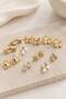 9 Pairs Earrings Set Floral Earrings - 3