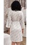 Floral Printed Lace Cotton Dressing Gown -9661 - 4