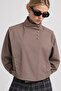 Stylish Buttoned Short Trench Coat Lgx0019 Vi̇zon - 3