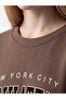 Ozmarka New Season Brown Oversize Women's Thick Sweatshirt - 3