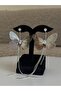 Butterfly Design Women's Earrings with Zircon Stones and Long Chain Dangle - 4