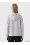 Hooded Oversize Women's Zippered Sweatshirt - 4