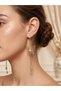 Gold Color Zircon Stone and Long Chain Dangle Butterfly Design Women's Earrings