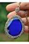 Cat Eye Large Handmade Necklace - Blue - - 3