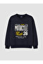 Ozmarka New Season Navy Blue Printed Boys' Sweatshirt - 2