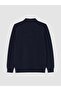Özmarka New Season Navy Blue Polo Collar Men's Sweatshirt - 6