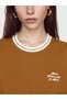 Two Mt Shop Quality Lcw Vision Brown Interlock Printed Loose & Loose Short Sleeve Women's T-Shirt - 3