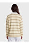 Vizyon New Season Mixed Polo Collar Oversize Women's Sweatshirt Tunic - 4