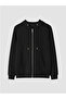 Black Thick Oversize Women's Zippered Sweatshirt - 3