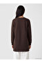 Crew Neck Ruffled Women's Sweatshirt Tunic - 4