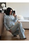Women's Blue Gold Buttoned Denim Jacket with Napoleon Detail - 6