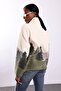 Ecru Geyikli Fleece Jacket 22862 - 6
