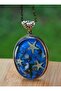 Handmade Necklace with Tiny Sea Star - Blue - - 2