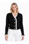 Sakal Knitwear Lace Detailed Pearl Buttoned Cardigan