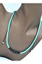 Arpa Onyx and Turquoise Metal-Free Necklace - Turquoise - - 4