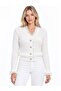 Sakal Knitwear Lace Detailed Pearl Buttoned Cardigan