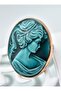 El Sivamasi İzni̇k Chinese Cameo Ring - Turquoise -