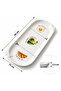 Portion Control Diet Plate 34 cm – Protein, Vegetable, Carbohydrate Patterned Ceramic Healthy Eating Serving Plate - 3