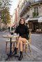 Women's Belted Button Detailed Stand Collar Cashmere Short Coat - 3