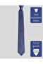 Dark Blue Silk Tie with Black Stripes – 7.5 cm Wide - 4