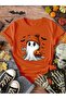Halloween Ghost & Pumpkin Graphic Tee, Casual Round Neck Short Sleeve T-Shirt 100% Cotton