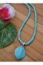 Turquoise Stone Necklace - Turquoise - - 3