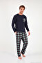Plaid Pocketed Elastic-Waist 100% Cotton Regular Fit Pajama Set Men’s Pajama Set 657200 - 6