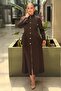 High Collar Front Snap Jacket and Skirt Set - 2